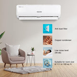 Voltas 1.5 Ton 3 Star, Inverter Split AC(Copper, 5-in-1 Adjustable Mode, Anti-dust Filter, 2023 Model, 183V Vertis Emerald, White) - ATC Electronics