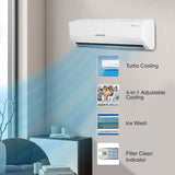 Voltas 1.5 Ton 3 Star, Inverter Split AC(Copper, 5-in-1 Adjustable Mode, Anti-dust Filter, 2023 Model, 183V Vertis Emerald, White) - ATC Electronics
