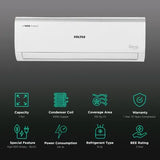 VOLTAS  123V Vertis Elite Marvel, 5 in 1 Convertible 1 Ton 3 Star Inverter Split AC  (2023 Model ( 4503571 )