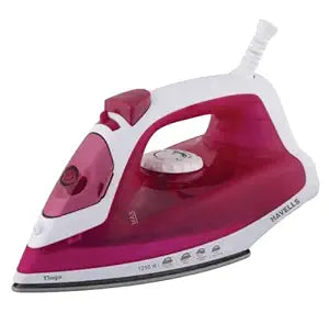 Havells ABS Tinyo 1250 Watt Steam Iron Press With Powerfull Steam Spay | Horizontal Steaming | Self Clean | 200Ml Tank Capacity | 2 Years Warranty (Pink), 1250 Watts - ATC Electronics