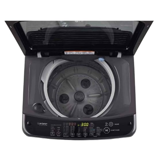 LG 7 Kg 5 Star Inverter TurboDrum Fully Automatic Top Loading Washing Machine (T70AJMB1Z, Jet Spray+, Smart Closing Door, Middle Black) - ATC Electronics