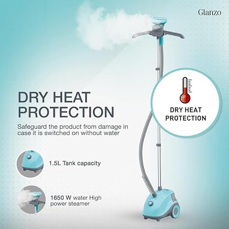 Havells Glanzo Garment Steamer 1650 Watts (Blue And Grey) - ATC Electronics
