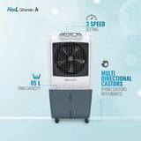 Havells Kool Grande H 85L Desert Air Cooler for home | Powerful Air Delivery | Overload Protection | Everlast Pump | High Density Honeycomb Pads | Ice Chamber | Heavy Duty (Grey)