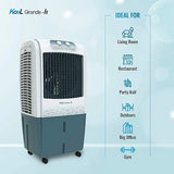 Havells Kool Grande H 85L Desert Air Cooler for home | Powerful Air Delivery | Overload Protection | Everlast Pump | High Density Honeycomb Pads | Ice Chamber | Heavy Duty (Grey)