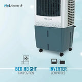 Havells Kool Grande H 85L Desert Air Cooler for home | Powerful Air Delivery | Overload Protection | Everlast Pump | High Density Honeycomb Pads | Ice Chamber | Heavy Duty (Grey)