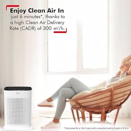 Tefal Pure Air purifier, Filters up to 99.99% of allergens and fine particles, suitable for big spaces, high CADR 300m3/h, Silent mode - ATC Electronics