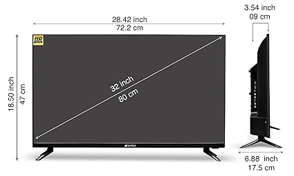 Sansui 80cm (32 inches) HD Ready Smart LED TV JSY32SKHD (BLACK) With Bezel-less Design - ATC Electronics