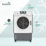 Havells Koolaire 51L 2 Knobs Air Cooler for home | 5 Leaf Aluminium Blade | 3 Speed Settings | Powerful Air Delivery | Everlast Pump | 3 Side High Density Honeycomb Pads | Heavy Duty (White/Grey)