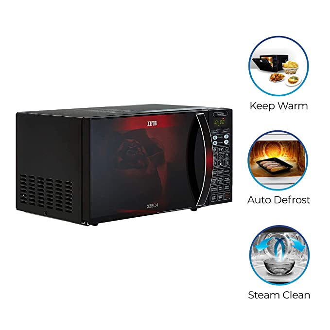 IFB 23 L Convection Microwave Oven (23BC4, Black+Floral Design) - ATC Electronics