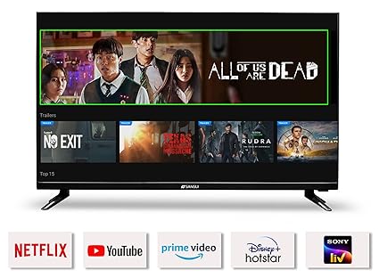 Sansui 80cm (32 inches) HD Ready Smart LED TV JSY32SKHD (BLACK) With Bezel-less Design - ATC Electronics