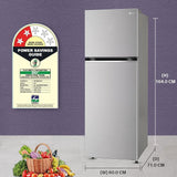 LG 340 L 2 Star Frost-Free Smart Inverter Double Door Refrigerator (GL-S342SPZY, Shiny Steel, Convertible & Multi Air Flow) - ATC Electronics