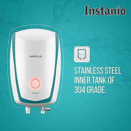 Havells Instanio 3-Litre Instant Geyser (White/Blue), Wall Mount - ATC Electronics