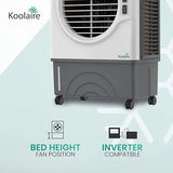 Havells Koolaire 51L 2 Knobs Air Cooler for home | 5 Leaf Aluminium Blade | 3 Speed Settings | Powerful Air Delivery | Everlast Pump | 3 Side High Density Honeycomb Pads | Heavy Duty (White/Grey)