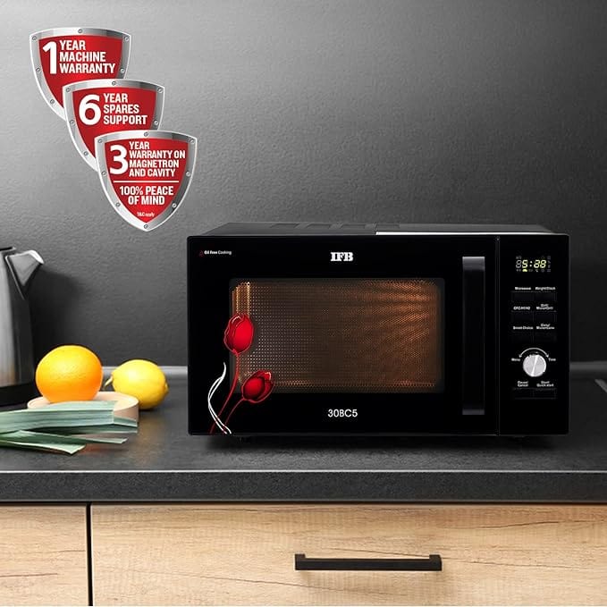 IFB 30 L Convection Microwave Oven with Oil Free Cooking (30BC5, Black, With Starter Kit) - ATC Electronics