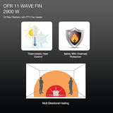 Havells OFR 11 2900 Watts Wave Fin with PTC Fan Heater (Black) (OFR 11 Wave Fin) - ATC Electronics