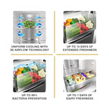 Whirlpool 312 L 3 Star IntelliFresh Convertible Inverter Frost Free Double Door Refrigerator (IFPRO BM INV CNV 370 Steel onyx-Z, 3s, 2023 Model)