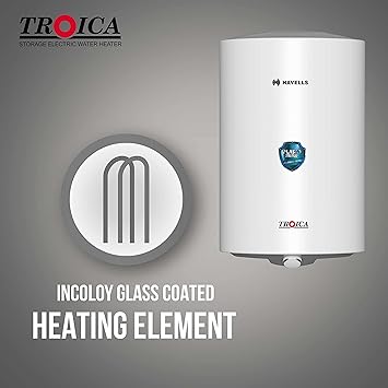 Havells Troica 25-Litre Vertical Storage Water Heater (Geyser) White Grey, 4 star - ATC Electronics