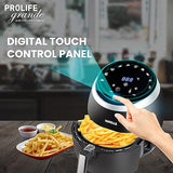 Havells Grande Air Fryer with Aero Crisp Technology, 6.5 Litre Large Pan Capacity, 10 Pre- Set Menu, Touch Screen, Digital Display   & 2 Year Warranty, 6.5 liter, Black - ATC Electronics