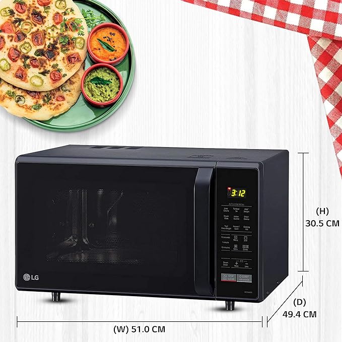 LG 28 L Convection Microwave Oven (MC2846BG, Black) - ATC Electronics