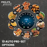 Havells Grande Air Fryer with Aero Crisp Technology, 6.5 Litre Large Pan Capacity, 10 Pre- Set Menu, Touch Screen, Digital Display   & 2 Year Warranty, 6.5 liter, Black - ATC Electronics
