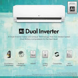 LG 2.0 Ton 3 Star DUAL Inverter Split AC (Copper, AI Convertible 6-in-1 Cooling, 4 Way Swing, HD Filter with Anti-Virus Protection, 2024 Model, TS-Q24ENXE, White)