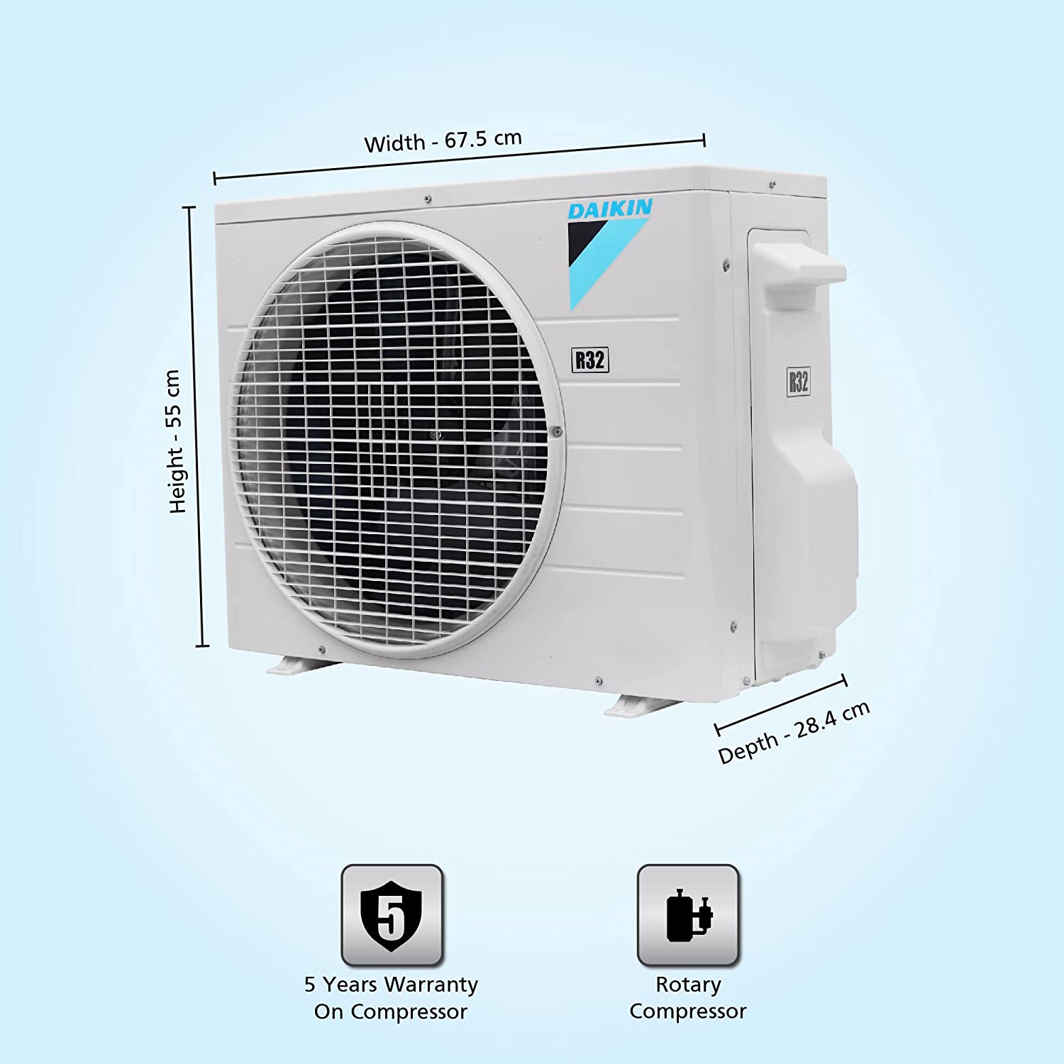 Daikin 1 Ton 3 Star Fixed Speed Split AC (Copper, PM 2.5 Filter, 2023 Model, FTL35U, White) - ATC Electronics