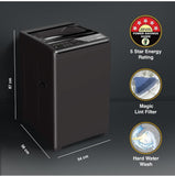 Whirlpool 7.5 Kg 5 Star Royal Fully-Automatic Top Load Washing Machine (WHITEMAGIC ROYAL 7.5 GENX, Grey, Hard Water Wash, ZPF Technology) - ATC Electronics