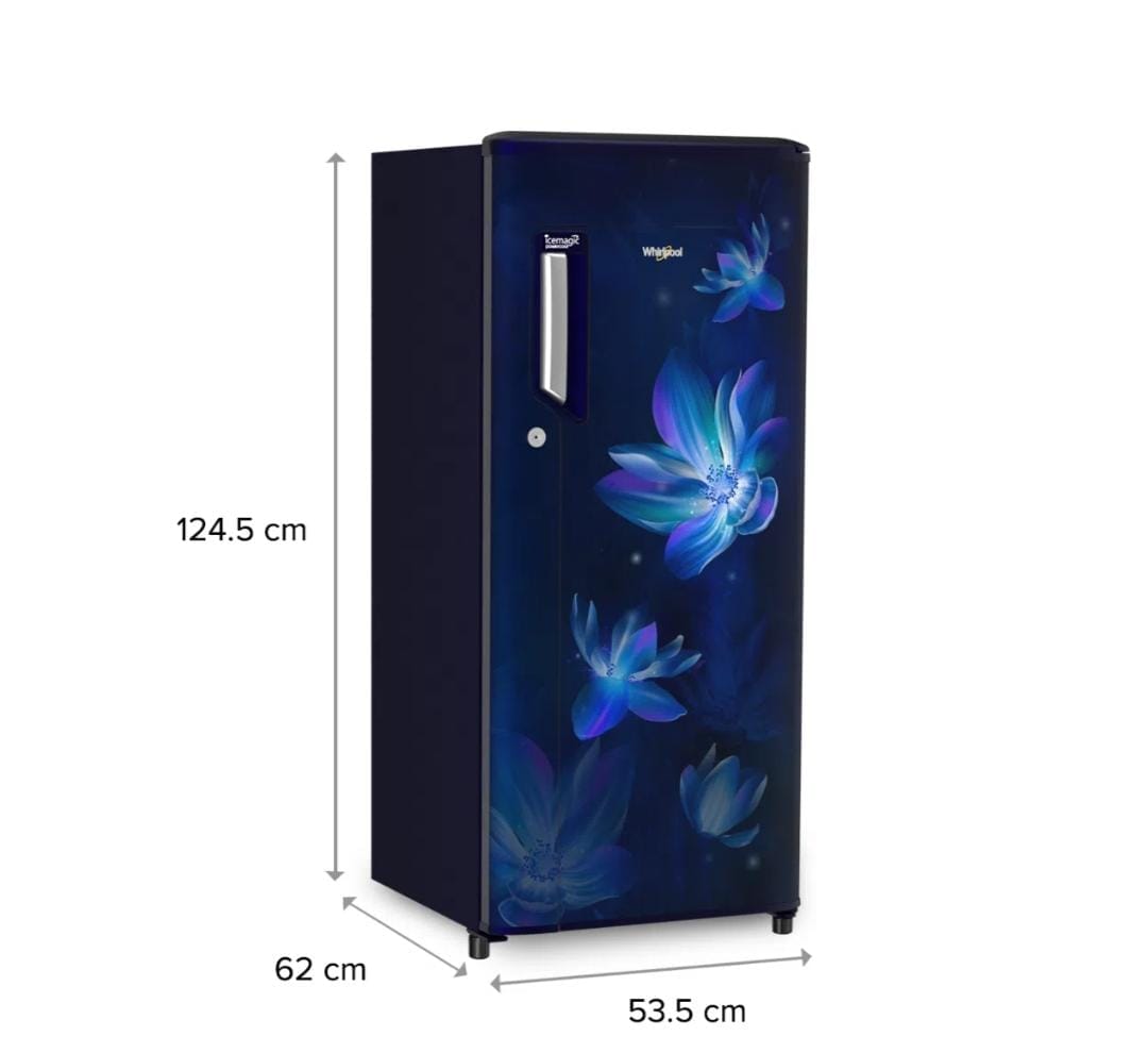 Whirlpool 72535 Icemagic Powercool 192L 3 Star Single-Door Refrigerator - Rain - ATC Electronics