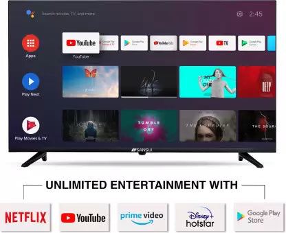 Sansui 102cm (40 inches) Full HD Certified Android LED TV JSW40ASFHD (Midnight Black) With Voice Search Smart Remote - ATC Electronics