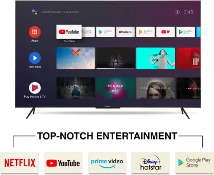 SANSUI 178 cm (70 inches) 4K Ultra HD Smart Android LED TV JSW70ASUHDFF (Ebony Black) - ATC Electronics