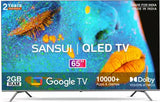 SANSUI 140 cm (55 inches) 4K Ultra HD Smart QLED Google TV JSW55GSQLED (Black) - ATC Electronics