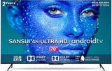SANSUI 178 cm (70 inches) 4K Ultra HD Smart Android LED TV JSW70ASUHDFF (Ebony Black) - ATC Electronics