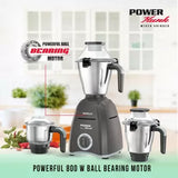 HAVELLS Power Hunk 800 Mixer Grinder (3 Jars, Grey) - ATC Electronics
