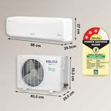 Voltas 1.5 Ton 3 Star, Inverter Split AC(Copper, 4-in-1 Adjustable Mode, Anti-dust Filter, 2023 Model, 183V Vectra Prime, White) - ATC Electronics