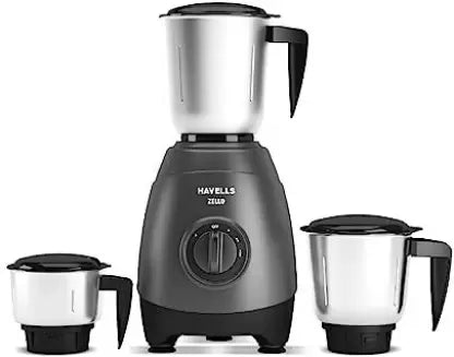 HAVELLS ZELLO 750 Mixer Grinder (3 Jars, Black) - ATC Electronics